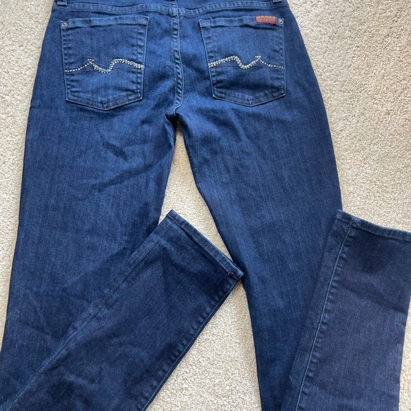 7 For All Mankind Roxanne Skinny Jeans Mid Rise - Picture 7 of 15